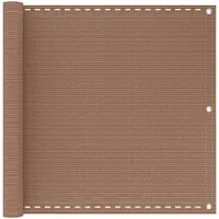 vidaXL Balkonscherm Taupe 75 x 700 cm HDPE en Aluminium