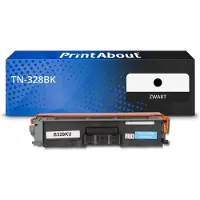 PrintAbout Toner TN-328BK Zwart Extra hoge capaciteit geschikt voor Brother