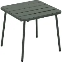 Hespéride Bijzettafel / tuin salon tafel Phuket - metaal - donkergroen - 45 x 45 x 41 cm - voor buiten