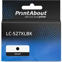 PrintAbout Huismerk vervangt Brother LC-527XLBK Inktcartridge Zwart Hoge capaciteit