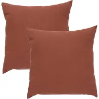 Hespéride Sierkussen Granada - 2x - terracotta - 40 x 40 cm - polyester - voor buiten - tuinkussen