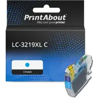 PrintAbout Huismerk vervangt Brother LC-3219XL C Inktcartridge Cyaan Hoge capaciteit