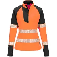 Portwest PW3 Hi-Vis Sweatshirt met 1/4 rits voor Dames T173