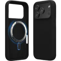Kwmobile telefoonhoesje geschikt voor Apple iPhone 17 Pro - Hoesje met magneet compatibel met MagSafe - Smartphone case in zwart