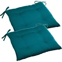 Hespéride Set van 6x stuks hesperide stoelkussens - binnen/ buiten stoelen - groen - 40 x 4 cm - water en uv-bestendig