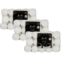 Acorde theelichtjes/waxinelichtjes - wit - 90x - 3 branduren