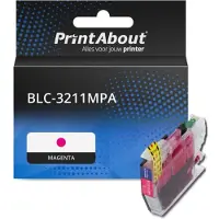 PrintAbout Inktcartridge LC-3211M Magenta Hoge capaciteit geschikt voor Brother
