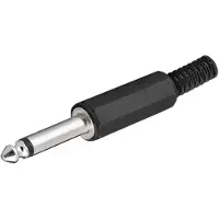 Goobay 6.35 mm jack plug | M | (Mono, Trekontlasting, 2-polig)