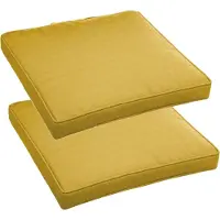 Hespéride stoelkussens - 6x - binnen/ buiten stoelen - geel - 40x4 cm - water en uv-bestendig