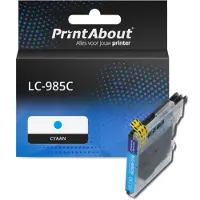 PrintAbout Inktcartridge LC-985C Cyaan geschikt voor Brother