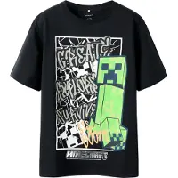 Name it Shirt 'NKMMase Minecraft' lichtgrijs / grasgroen / zwart / wit