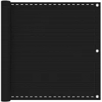 vidaXL Balkonscherm Zwart 75 x 700 cm HDPE en Aluminium