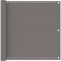 vidaXL Balkonscherm Lichtgrijs 90 x 500 cm HDPE en Aluminium