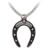 Alchemy Gothic - Gothic Halsketting - Mala Fortuna - zwart-zilverkleurig | Maat Standard
