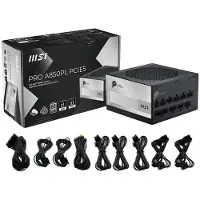 MSI Modulaire PC-voeding PRO A850PL PCIE5 850 W 80 PLUS Platinum Zwart