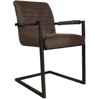 Lizzely Garden & Living SET DEAL: 6 stuks Eetkamerstoel met armleuning zwart Noor design eetstoel zetel