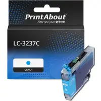 PrintAbout Inktcartridge LC-3237C Cyaan geschikt voor Brother