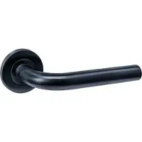 Intersteel deurkruk Q 02 op rozet verdekt ø52x6mm - PVD zwart