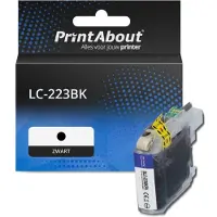 PrintAbout Inktcartridge LC-223BK Zwart geschikt voor Brother