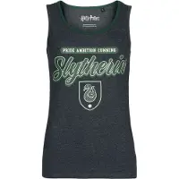 Harry Potter Top - Slytherin - Pride Ambition Cunning - S tot XXL - voor Vrouwen - antraciet | Maat S