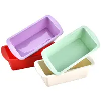 VHV - Cakevorm - siliconen mini broodvormen 4 stuks - flexibel en antiaanbak - voor brood, brownies en cake