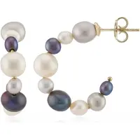 Cavill - Zilveren oorbellen - 925 Sterling Zilver - Witte Zoetwaterkweekparels Fancy Slijpsel - Elegante parel oorbellen dames - Hoogwaardige sieraden