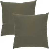 Hespéride Sierkussen Granada - 2x - groen - 40 x 40 cm - polyester - voor buiten - tuinkussen - buitenkussen