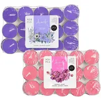 Atmosphera Acorde theelichtjes - 60x - 30x lavendel - 30x orchidee - aroma/geurkaarsen