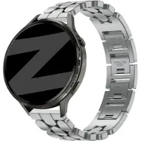 Bandz Stalen 'Oval' bandje geschikt voor Garmin Vivoactive 4s / Vivomove 3s / Venu 4 - 41mm / Venu 3s / Venu 2s / Forerunner 265s / Forerunner 255s - Zilver