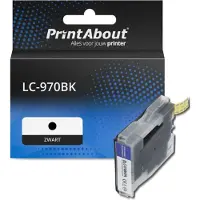 PrintAbout Huismerk vervangt Brother LC-970BK Inktcartridge Zwart