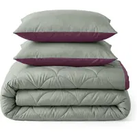 Sleeptime Lazy Lazy Dekbed Zonder Overtrek - Groen/Rose 240 x 200 cm