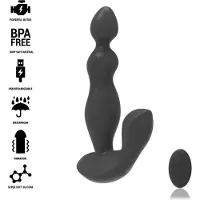 BLACK&SILVER BLACK and SILVER | Black and silver - Cora Remote Strap On Silicone Remote Control