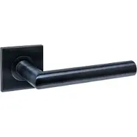 Intersteel deurkruk Q 04 op rozet vierkant verdekt 53x53x6mm - PVD zwart