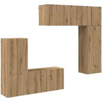 vidaXL TV Wand Eenheid 5 st Artisan Eiken Bewerkt hout