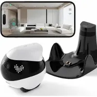 Enabot EBO Air 2 Begleitroboter (Duifwit), Slimme Interactie, Huisdierbewaking, Echtzeitmetgezel, Geschikt voor Honden & Katten