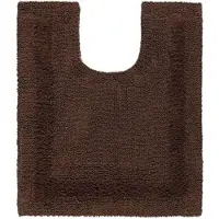 Homescapes toiletmat bruin 50x55 cm gemaakt van 100% katoen