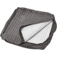 Homescapes grijze velours zitkussenhoes voor 3-zits bankkussens, 150 x 50 x 10 cm