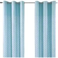 Homescapes gordijnen sterren blauw set van 2 137 x 117 cm