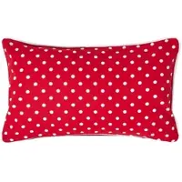 Homescapes kussenhoes in rood met stippen, 100% katoen, 30 x 50 cm