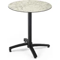 Oviala - Ronde kantelbare bistrotafel voor in de tuin 70 cm 4 zitplaatsen marmer - Opera