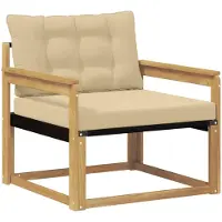 vidaXL Buiten bank set Massief Acaciahout en Textilene Wit