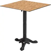 Oviala - Vierkante kantelbare bistrotafel voor in de tuin 60 cm 4 zitplaatsen chevronpatroon - Opera
