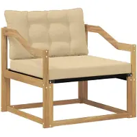 vidaXL Buiten bank set Massief Acaciahout en Textilene Wit