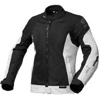 Modeka Khao Air II waterdichte damesmotorfietsjas, zwart/lichtgrijs, maat 46