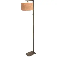 Steinhauer Vloerlamp brons Stang met kurk kap