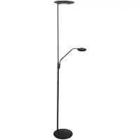 Steinhauer Vloerlamp Zenith 2 4394ZW zwart met uplight en leesarm