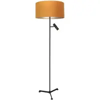 Steinhauer Vloerlamp Stang 4835ZW met leeslicht en gouden velours kap