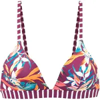 Venice beach Bikinitop aqua / oranje / bordeaux / wit