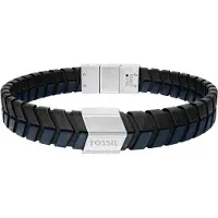 Fossil Armband zwart / zilver