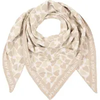 Zwillingsherz Doek 'Love is Love' beige / beige gemêleerd / wit